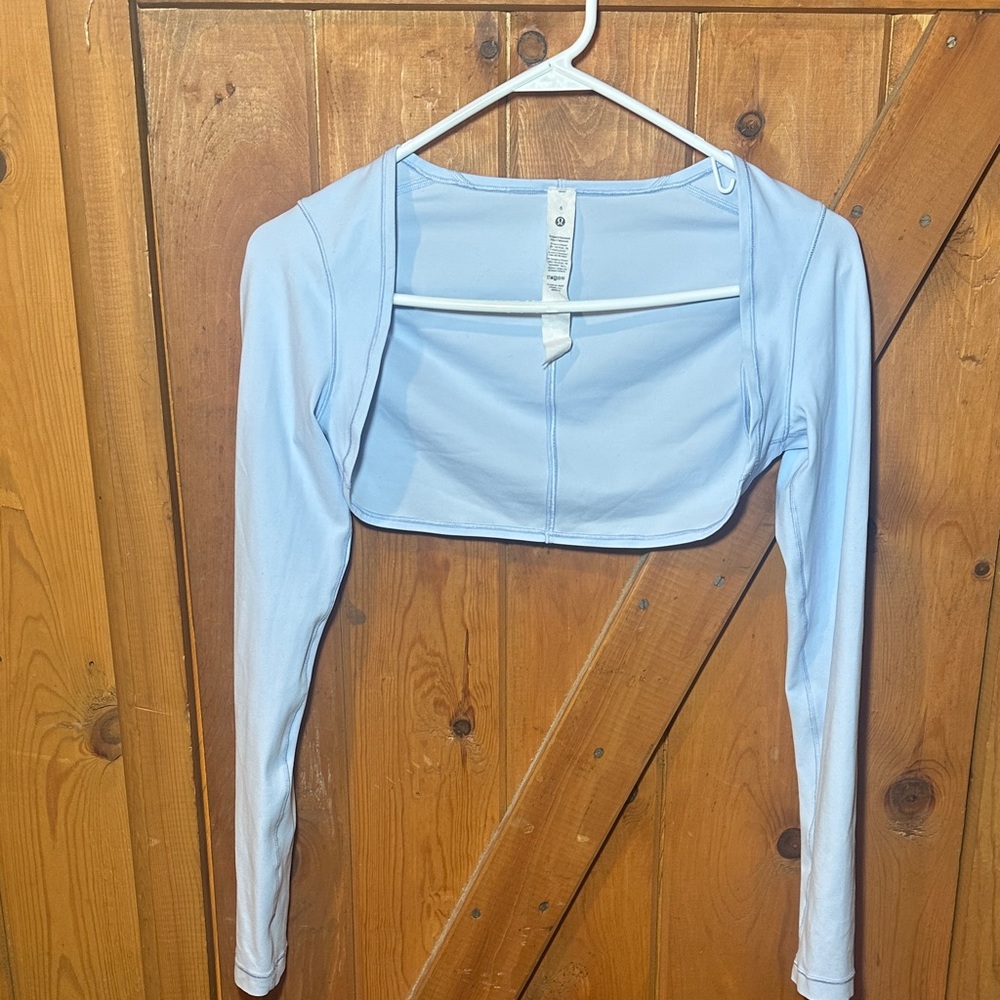 lululemon athletica Light Blue Long-Sleeve Crop Shrug